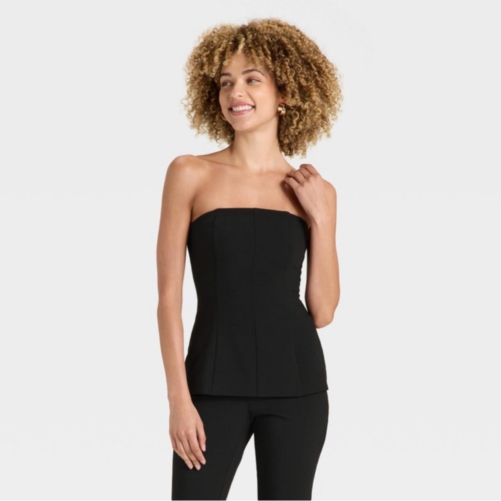 Women’s Fitted Tube Top- A New Day || Black || Small